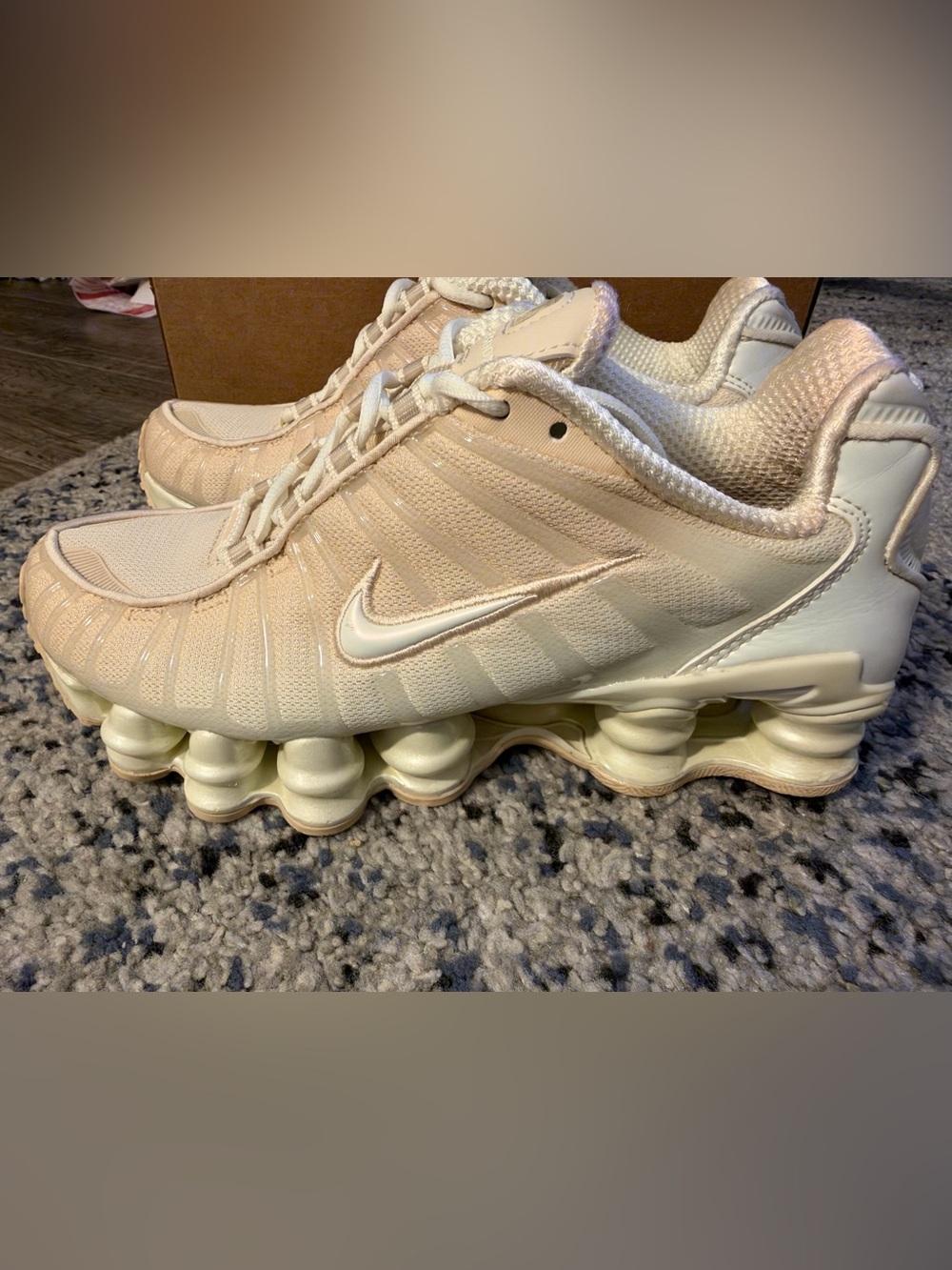 Nike Shox TL Athletic Sneakers White & Pink US 5.5